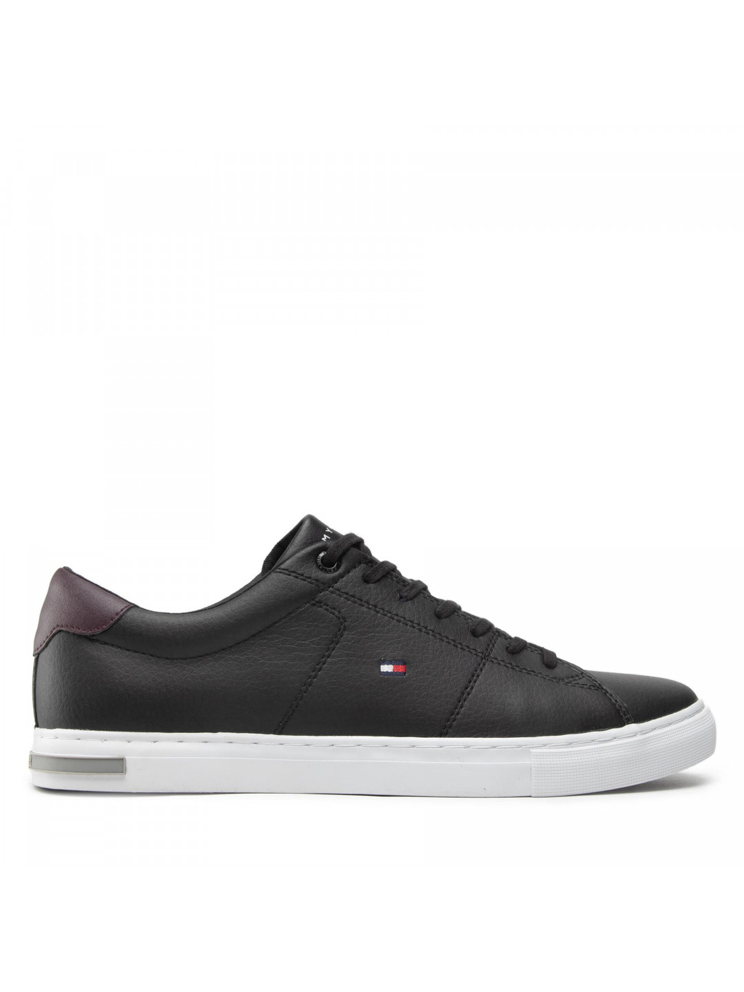 Sneakersy Tommy Hilfiger Essential Leather Detail Vulc FM0FM04047 Černá